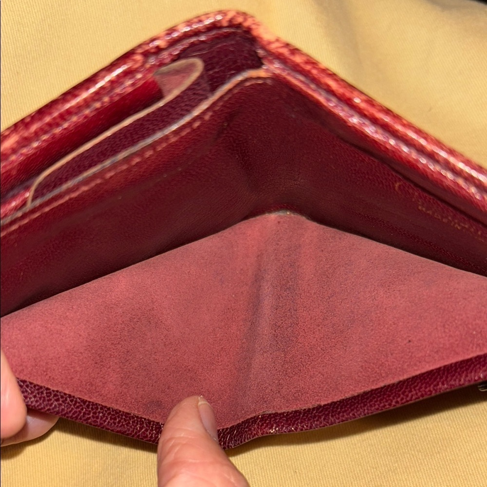 Rare! Christian Dior Red Vintage Trotter Wallet Elegant Compact Design - Picture 6 of 16